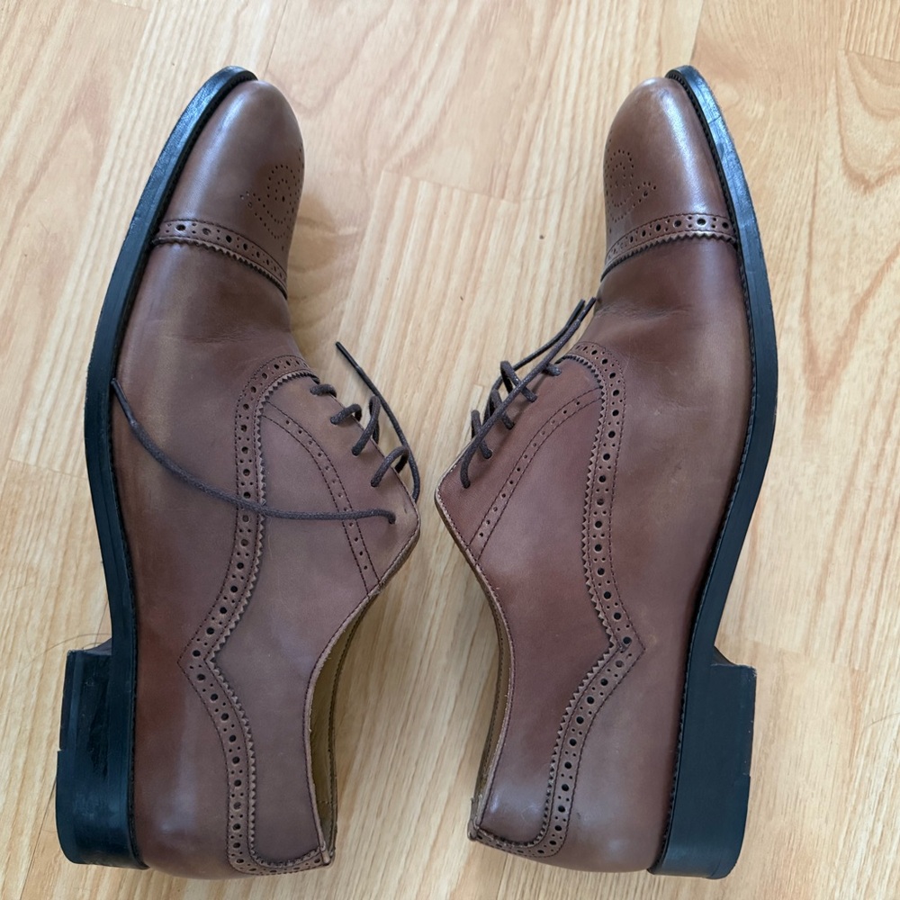 Classic Brown Leather Men's Dress Shoes
